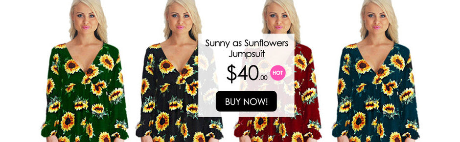 Sunny As Sunflowers Jumpsuit